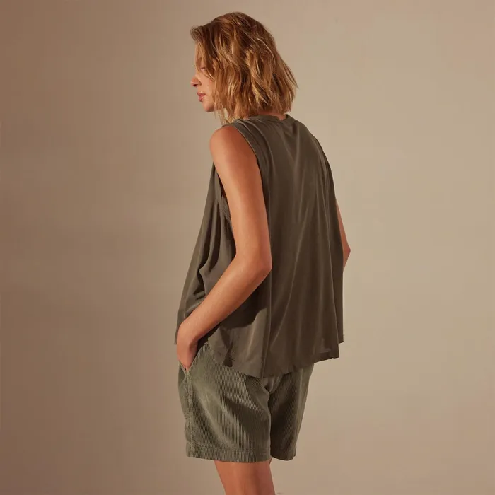 James Perse Tops Fine Gauge A Line Tank Palm 8211 Women