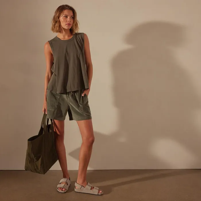 James Perse Tops Fine Gauge A Line Tank Palm 8211 Women