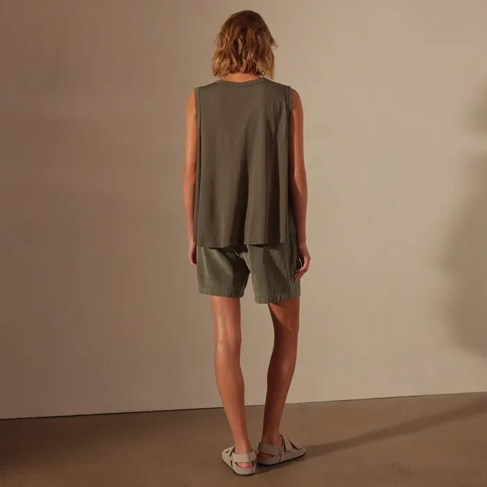 James Perse Tops Fine Gauge A Line Tank Palm 8211 Women