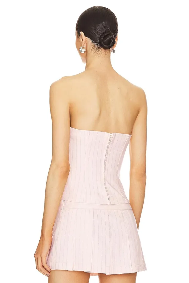 Jasmine Top Pink Pinstripe Women Lovers and Friends Tops
