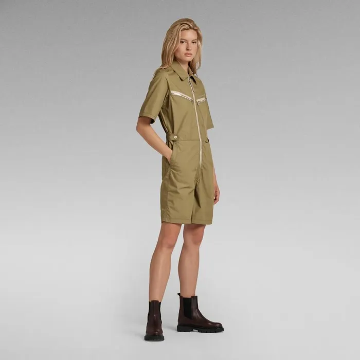 Jumpsuits Women GStar RAW Multi Zip Playsuit Fresh Army Green