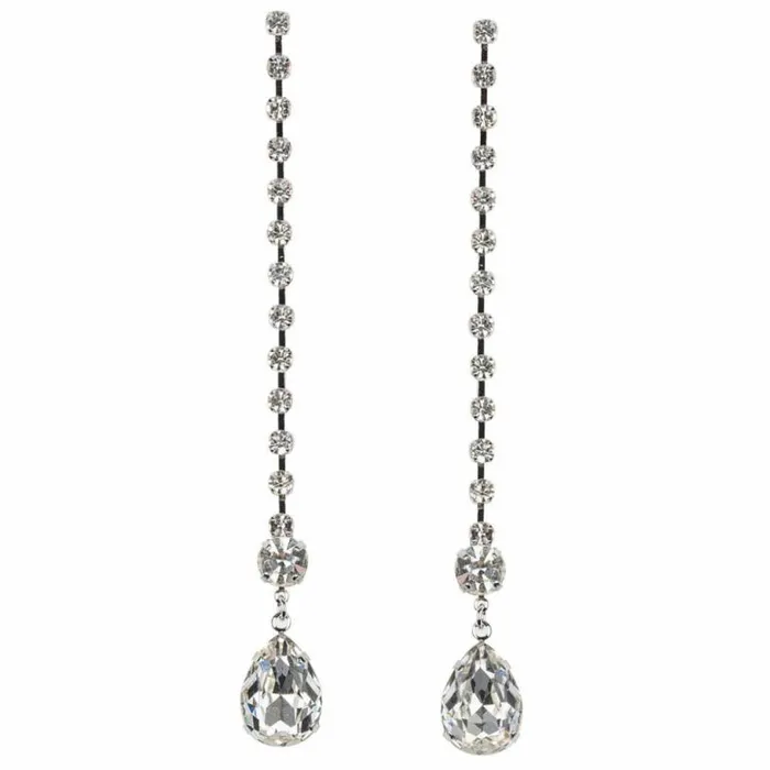 Kenneth Jay Lane Clear Crystal Earrings Women Crystal Teardrop Pierced Earrings Kenneth Jay Lane Clear Crystal Earrings Women Crystal Teardrop Pierced Earrings