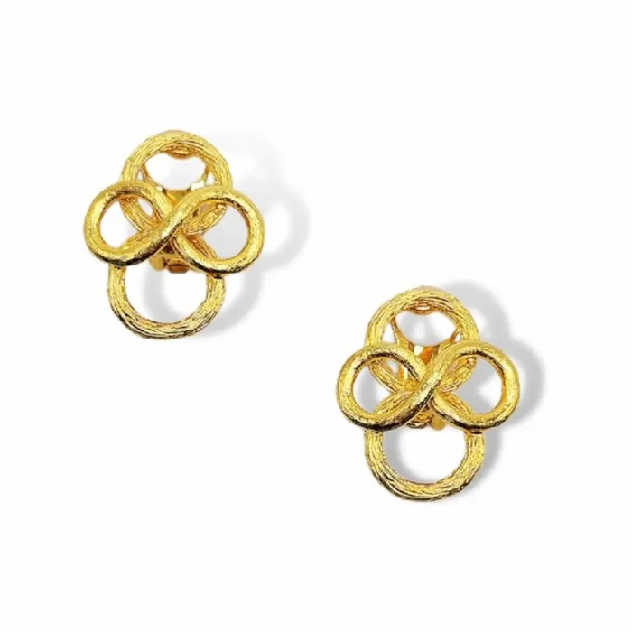 Kenneth Jay Lane Metallic Finish Earrings Women Fancy Swirl Small Clip Earrings Kenneth Jay Lane Metallic Finish Earrings Women Fancy Swirl Small Clip Earrings