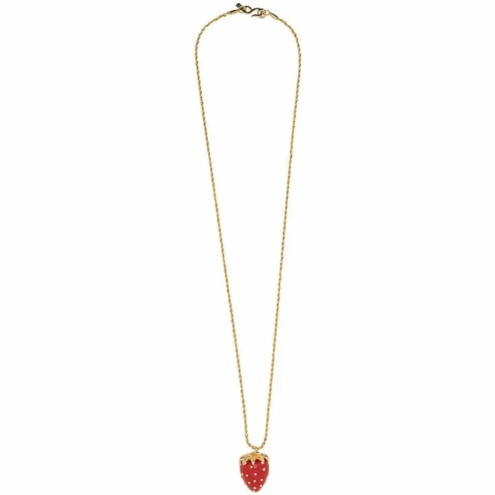 Kenneth Jay Lane Pendant Necklaces Women Red Strawberry Necklace Kenneth Jay Lane Pendant Necklaces Women Red Strawberry Necklace
