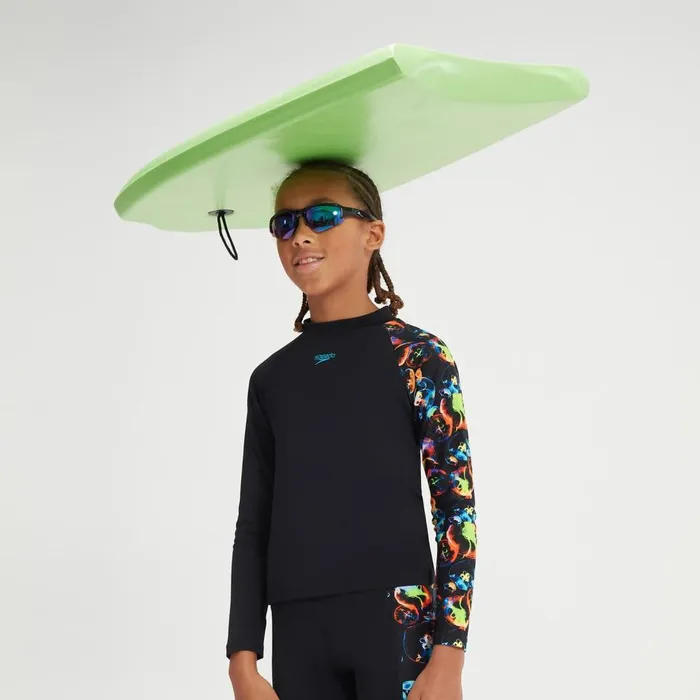 Kids Boy039s Rash Vests Speedo Boys039 Printed Long Sleeve Rash Top BlackBlue Kids Boy039s Rash Vests Speedo Boys039 Printed Long Sleeve Rash Top BlackBlue