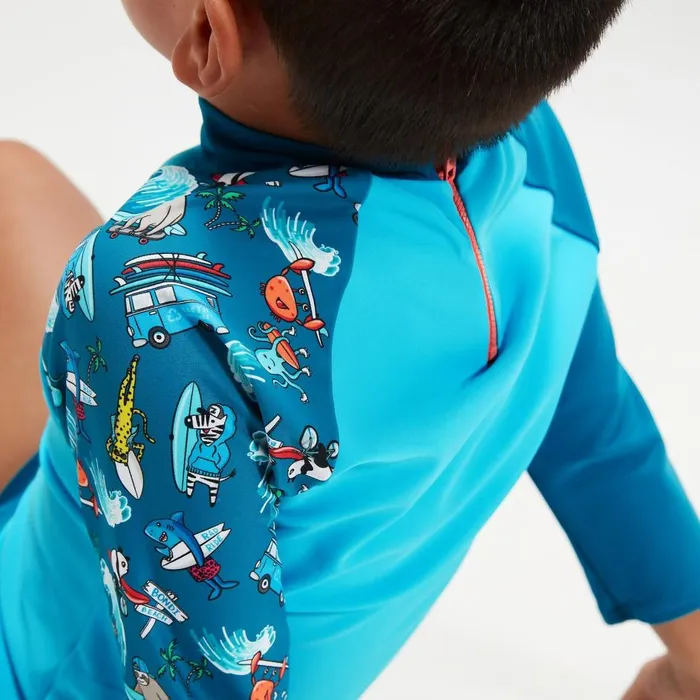 Kids Boy039s Rash Vests Speedo Infant Boys039 Long Sleeve Printed Rash Top Blue Kids Boy039s Rash Vests Speedo Infant Boys039 Long Sleeve Printed Rash Top Blue