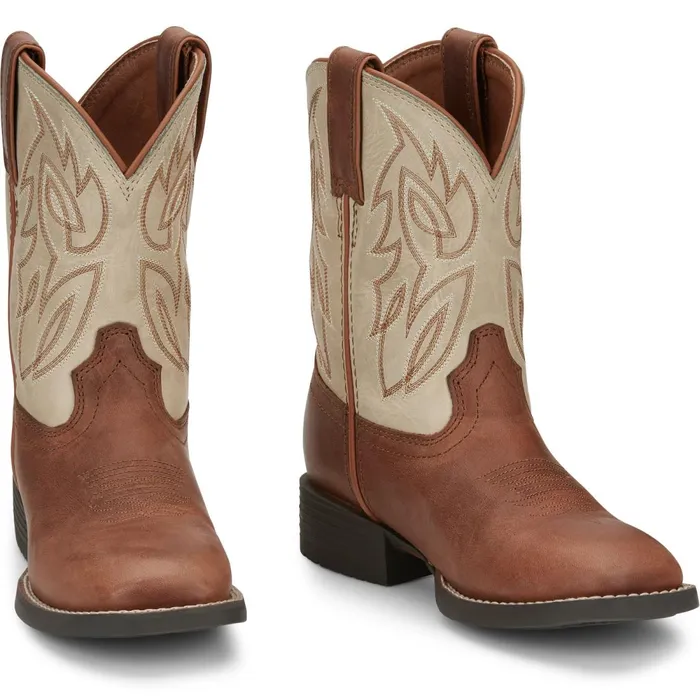 KIDS Canter Junior Whiskey Brown Justin Boots Western