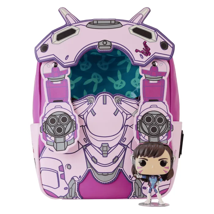 Limited Edition Overwatch DVa Pop and Bag Bundle Unisex Loungefly Backpacks