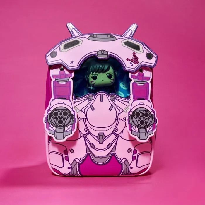 Limited Edition Overwatch DVa Pop and Bag Bundle Unisex Loungefly Backpacks