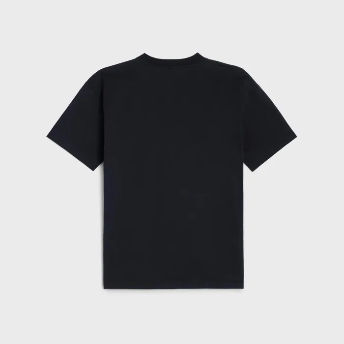 Loose Triomphe TShirt In Cotton Jersey Black White Men CELINE TSHIRTS AND SWEATSHIRTS