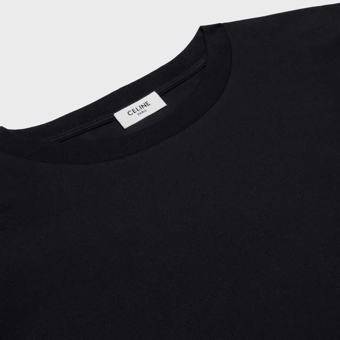 Loose Triomphe TShirt In Cotton Jersey Black White Men CELINE TSHIRTS AND SWEATSHIRTS