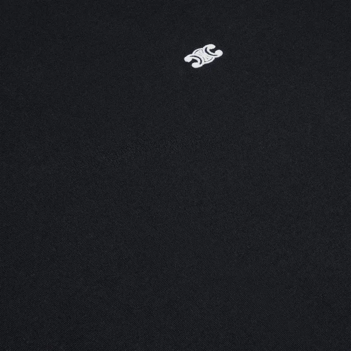 Loose Triomphe TShirt In Cotton Jersey Black White Men CELINE TSHIRTS AND SWEATSHIRTS