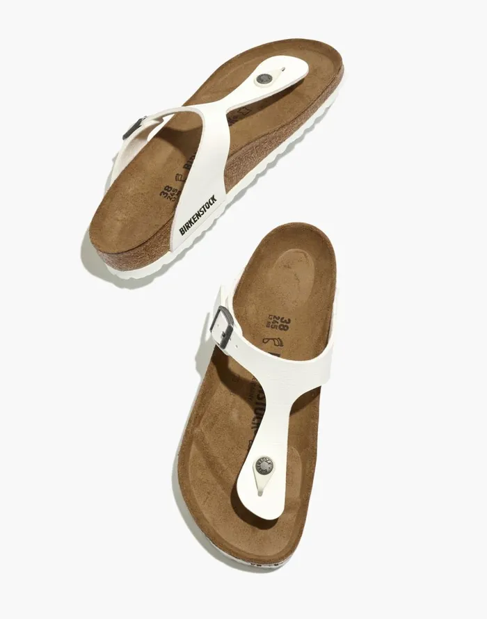 Madewell Birkenstock Gizeh Sandals In BirkoFlor White Women Sandals