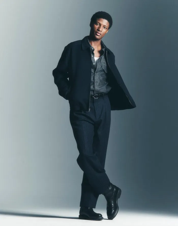 Madewell DoubleFaced Wool ZipFront Jacket Dark Navy Men Coats Jackets