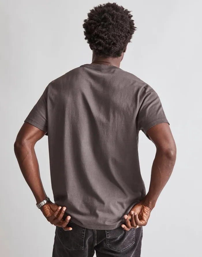 Madewell GarmentDyed Allday Crewneck Tee Black Coal Men Tees