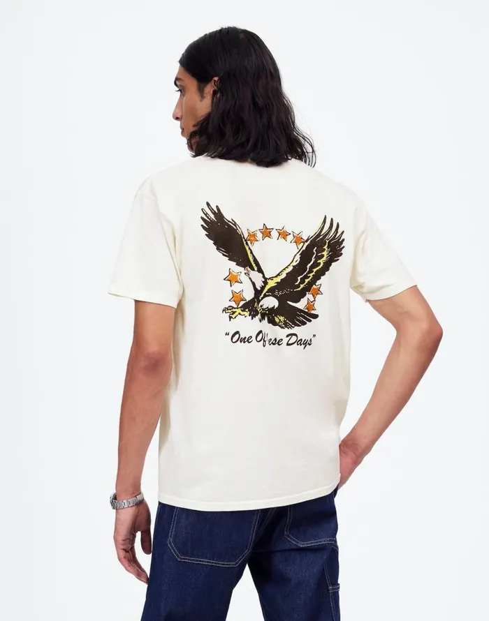 Madewell One Of These Days Screaming Eagle Graphic Tee Bone Men Tees