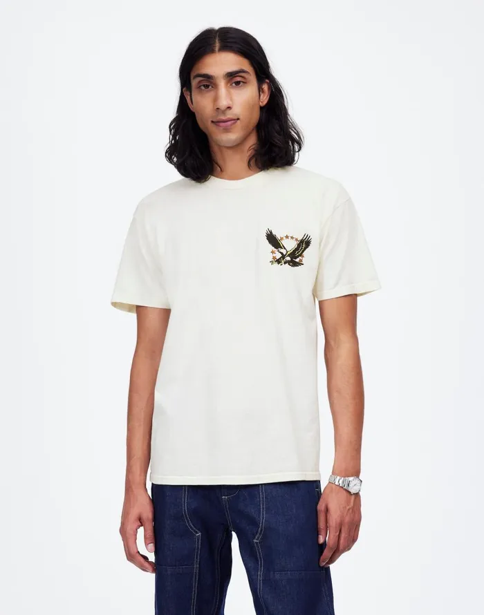 Madewell One Of These Days Screaming Eagle Graphic Tee Bone Men Tees