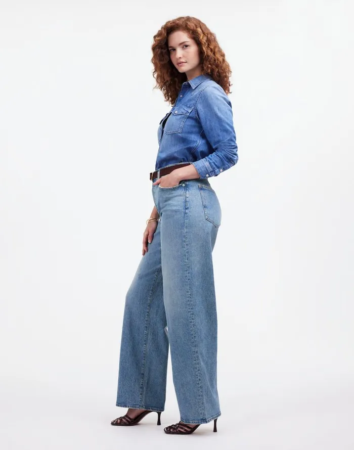 Madewell The Curvy Perfect Vintage WideLeg Jean Enmore Wash Women Jeans