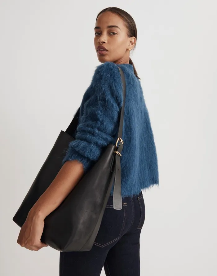 Madewell The Essential Bucket Tote True Black Women Bags