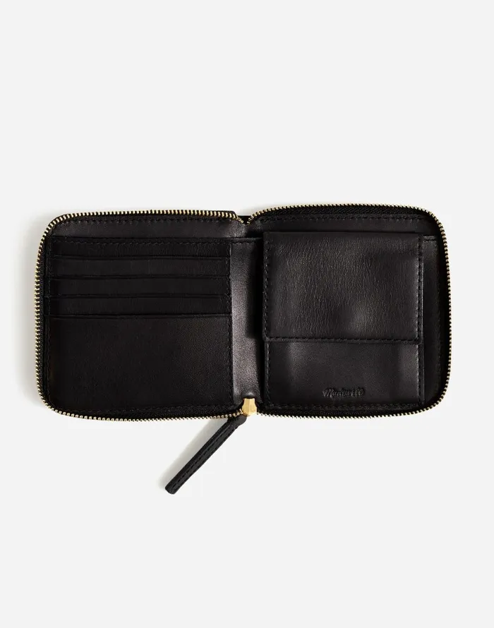 Madewell The Essential Zip Wallet True Black Women Pouches and Wallets