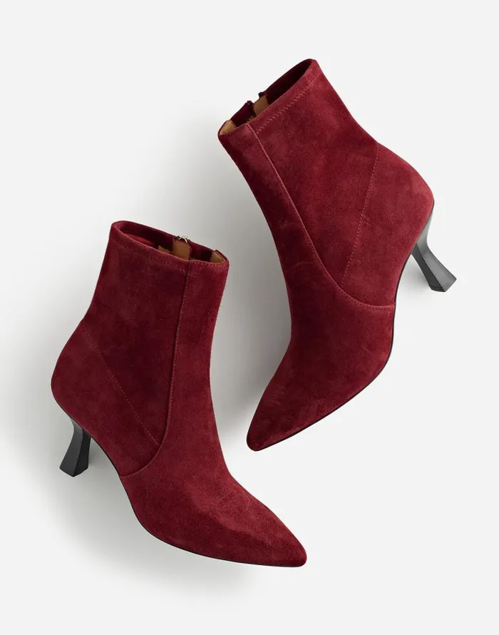 Madewell The Justine Ankle Boot Deep Merlot Women Boots