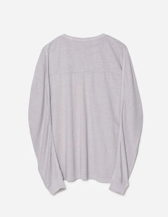 Maharishi Long Sleeve TShirts 5245 Hemp Cross Oversized LS TShirt Purple Ash 8211 Men
