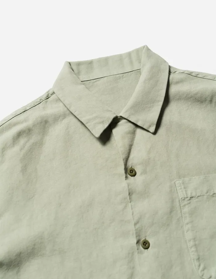 Maharishi Short Sleeve Shirts 5211 Hemp Camp Collar Shirt Sage 8211 Men Maharishi Short Sleeve Shirts 5211 Hemp Camp Collar Shirt Sage 8211 Men