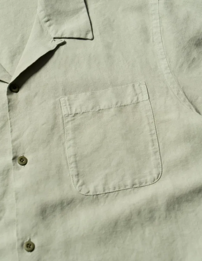 Maharishi Short Sleeve Shirts 5211 Hemp Camp Collar Shirt Sage 8211 Men Maharishi Short Sleeve Shirts 5211 Hemp Camp Collar Shirt Sage 8211 Men
