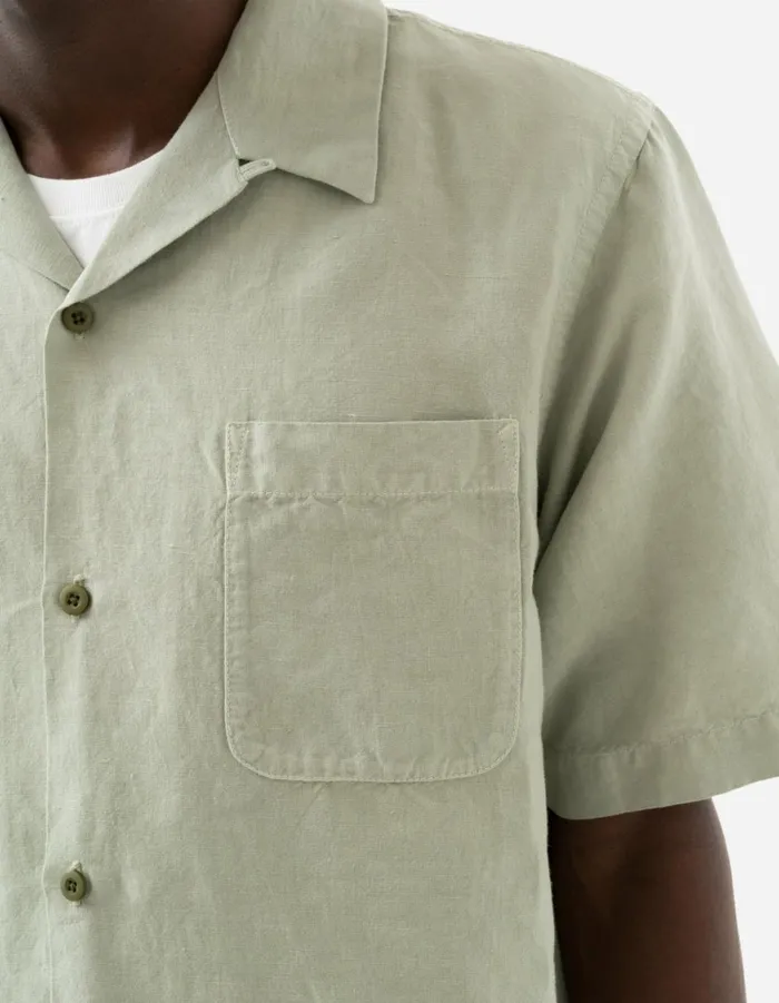 Maharishi Short Sleeve Shirts 5211 Hemp Camp Collar Shirt Sage 8211 Men Maharishi Short Sleeve Shirts 5211 Hemp Camp Collar Shirt Sage 8211 Men