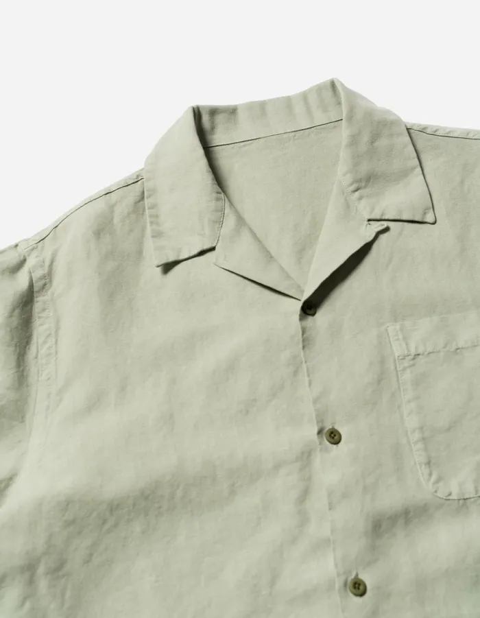 Maharishi Short Sleeve Shirts 5211 Hemp Camp Collar Shirt Sage 8211 Men Maharishi Short Sleeve Shirts 5211 Hemp Camp Collar Shirt Sage 8211 Men