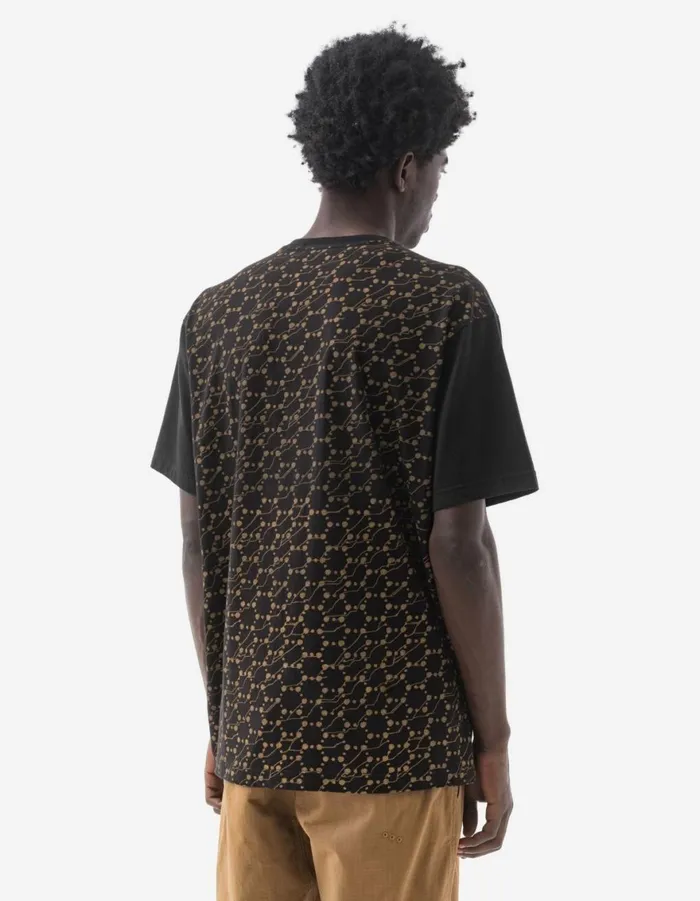 Maharishi Short Sleeve TShirts 1467 Honeycomb Snakeskin TShirt Black 8211 Men