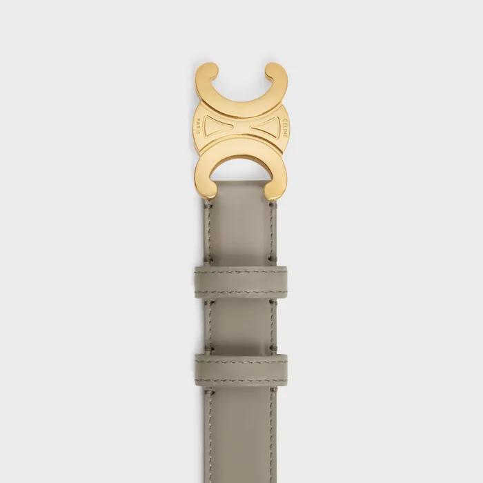 Medium Triomphe Belt In Taurillon Leather Pebble Women CELINE BELTS Medium Triomphe Belt In Taurillon Leather Pebble Women CELINE BELTS