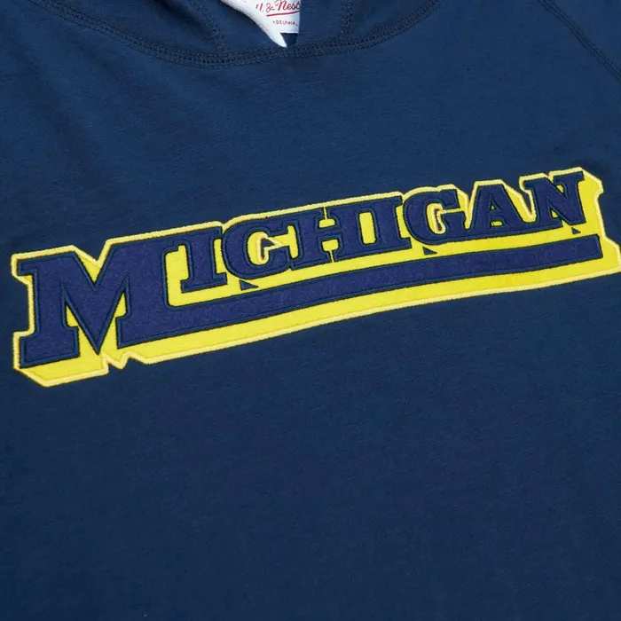 Men039s Collegiate Mitchell and Ness Legendary Slub Long Sleeve Hoodie University Of Michigan Men039s Collegiate Mitchell and Ness Legendary Slub Long Sleeve Hoodie University Of Michigan