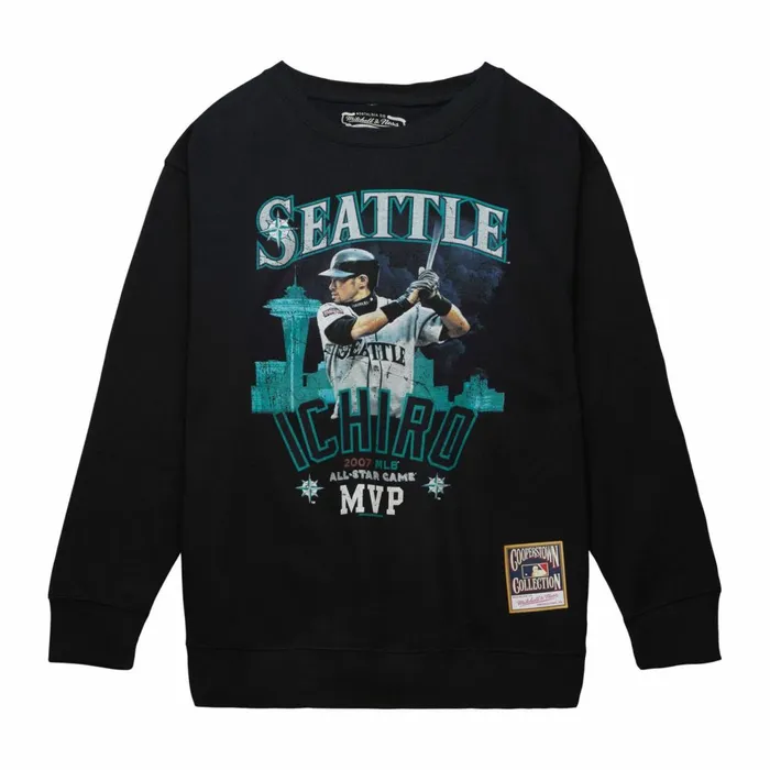 Men039s Hoodies and Sweatshirts Mitchell and Ness ASG MVP Crew Seattle Mariners Ichiro Suzuki Men039s Hoodies and Sweatshirts Mitchell and Ness ASG MVP Crew Seattle Mariners Ichiro Suzuki