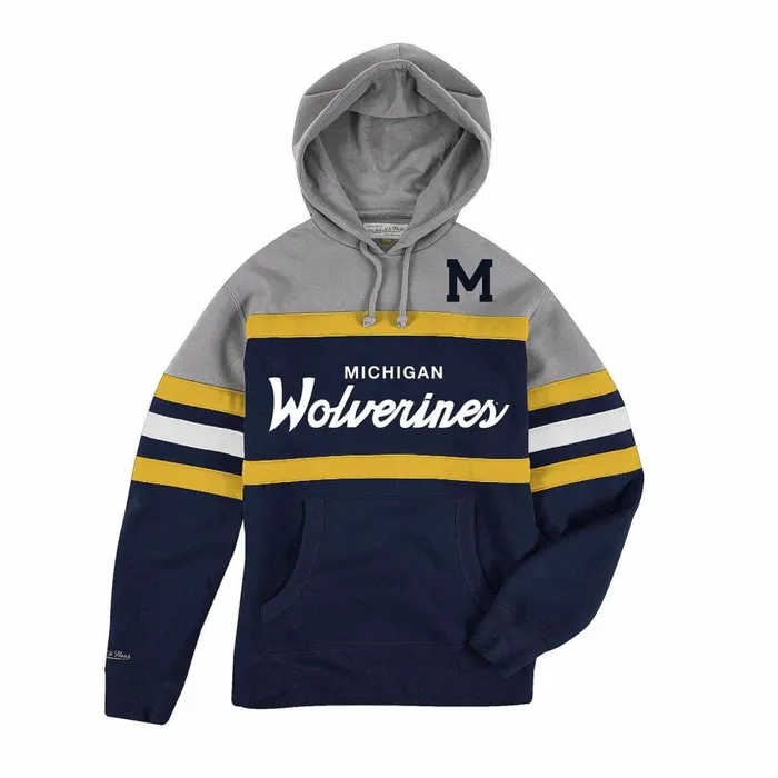 Men039s Hoodies and Sweatshirts Mitchell and Ness Headcoach Hoody University Of Michigan Men039s Hoodies and Sweatshirts Mitchell and Ness Headcoach Hoody University Of Michigan