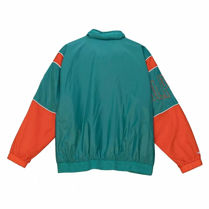 Men039s Jackets and Outerwear Mitchell and Ness Authentic Sideline Jacket Miami Dolphins
