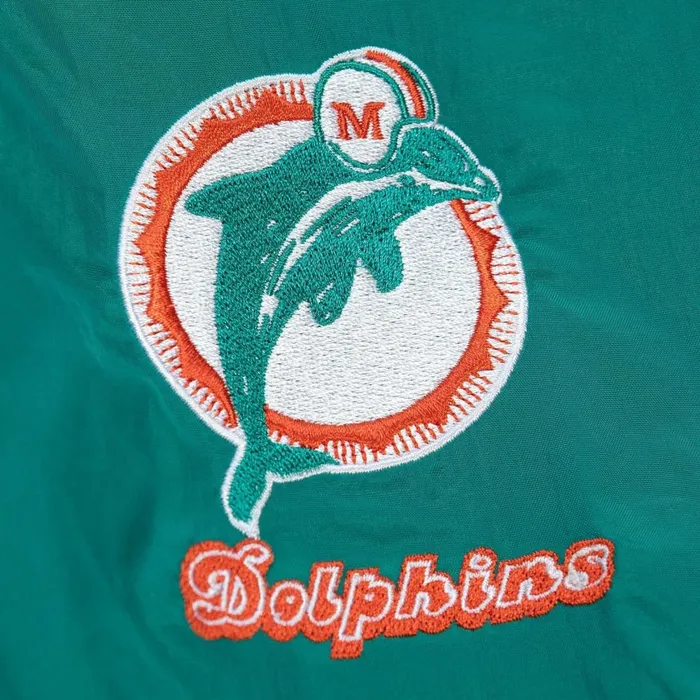 Men039s Jackets and Outerwear Mitchell and Ness Authentic Sideline Jacket Miami Dolphins