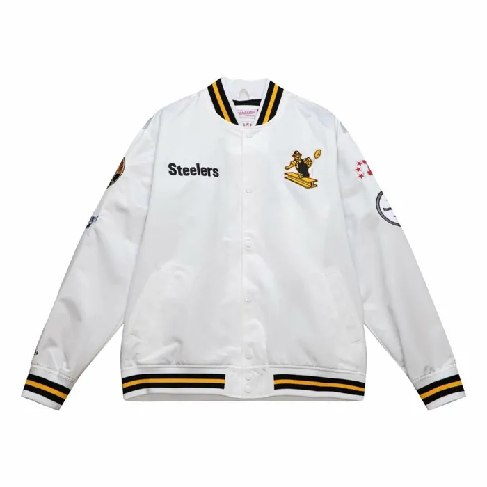 Men039s Jackets and Outerwear Mitchell and Ness City Collection Lightweight Satin Jacket Pittsburgh Steelers Men039s Jackets and Outerwear Mitchell and Ness City Collection Lightweight Satin Jacket Pittsburgh Steelers