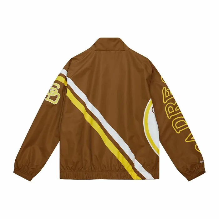 Men039s Jackets and Outerwear Mitchell and Ness Exploded Logo Warm Up Jacket San Diego Padres Men039s Jackets and Outerwear Mitchell and Ness Exploded Logo Warm Up Jacket San Diego Padres