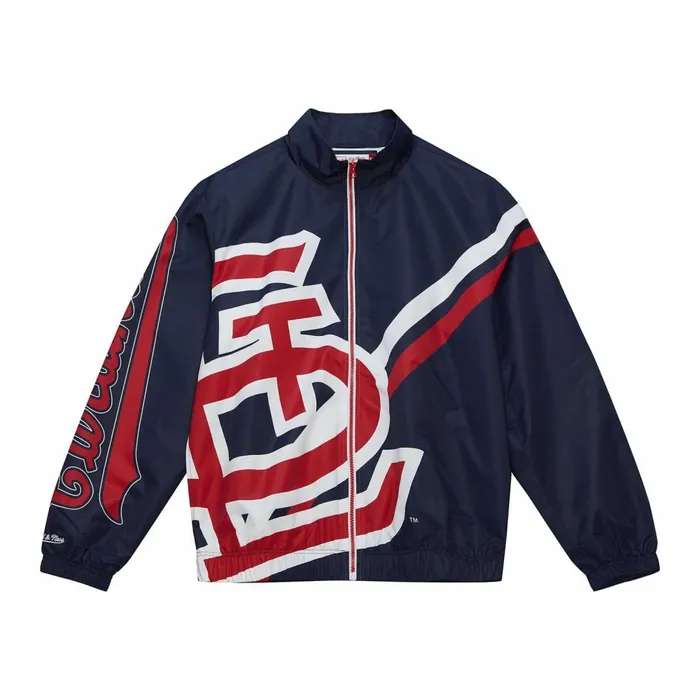 Men039s Jackets and Outerwear Mitchell and Ness Exploded Logo Warm Up Jacket St Louis Cardinals Men039s Jackets and Outerwear Mitchell and Ness Exploded Logo Warm Up Jacket St Louis Cardinals