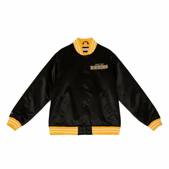 Men039s Jackets and Outerwear Mitchell and Ness Heavyweight Satin Jacket Boston Bruins Men039s Jackets and Outerwear Mitchell and Ness Heavyweight Satin Jacket Boston Bruins