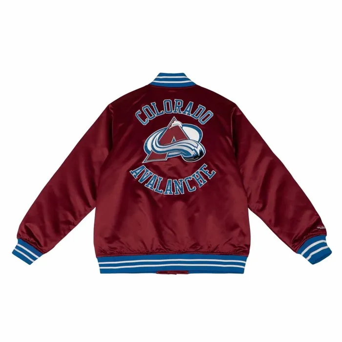 Men039s Jackets and Outerwear Mitchell and Ness Heavyweight Satin Jacket Colorado Avalanche Men039s Jackets and Outerwear Mitchell and Ness Heavyweight Satin Jacket Colorado Avalanche