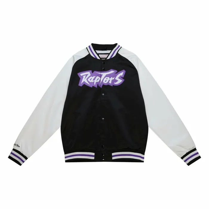 Men039s Jackets and Outerwear Mitchell and Ness Primetime Lw Satin Jacket Toronto Raptors