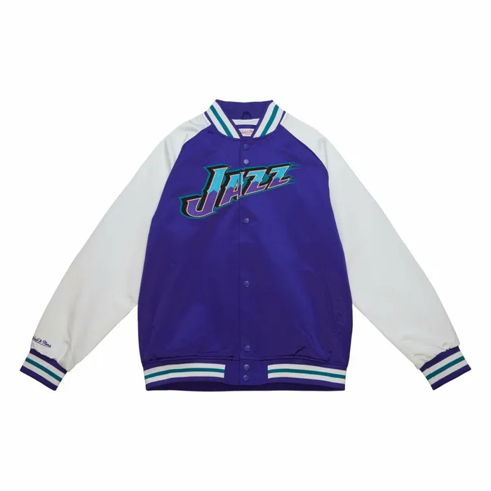 Men039s Jackets and Outerwear Mitchell and Ness Primetime Lw Satin Jacket Utah Jazz Men039s Jackets and Outerwear Mitchell and Ness Primetime Lw Satin Jacket Utah Jazz