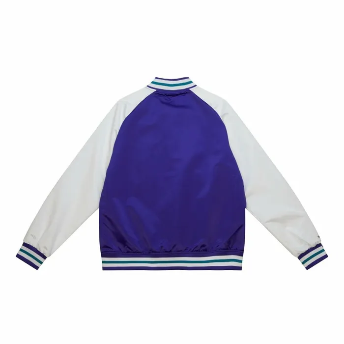 Men039s Jackets and Outerwear Mitchell and Ness Primetime Lw Satin Jacket Utah Jazz