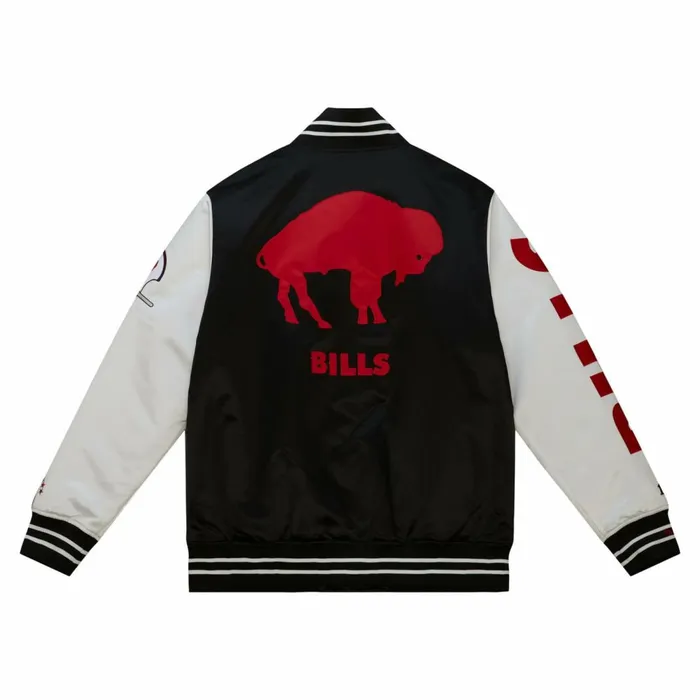 Men039s Jackets and Outerwear Mitchell and Ness Team Origins Varsity Satin Jacket Buffalo Bills Men039s Jackets and Outerwear Mitchell and Ness Team Origins Varsity Satin Jacket Buffalo Bills