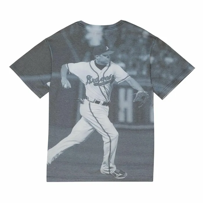 Men039s MLB Mitchell and Ness Highlight Sublimated Player Tee Atlanta Braves Chipper Jones Men039s MLB Mitchell and Ness Highlight Sublimated Player Tee Atlanta Braves Chipper Jones