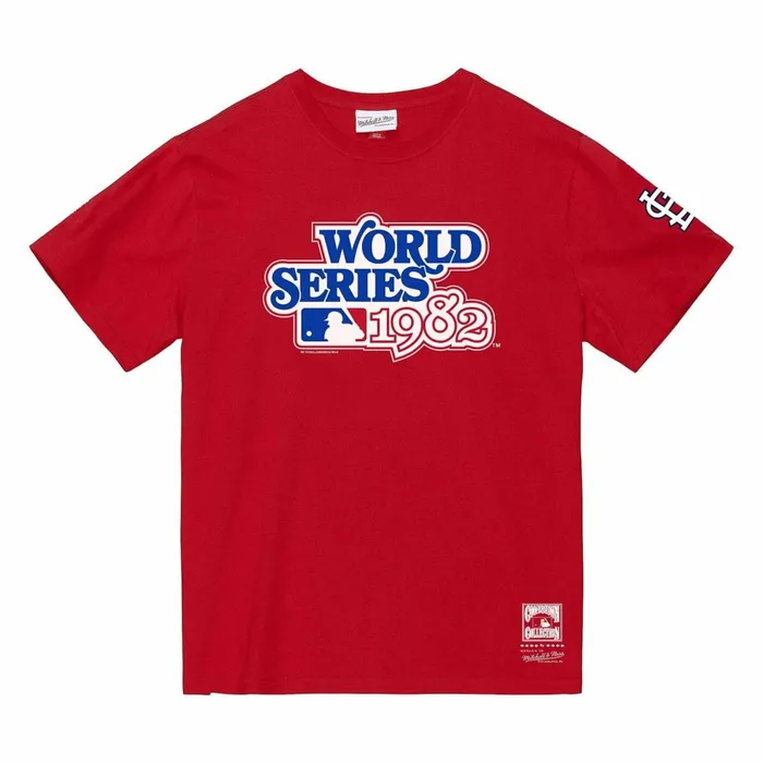Men039s MLB Mitchell and Ness Logo Tee World Series 1982