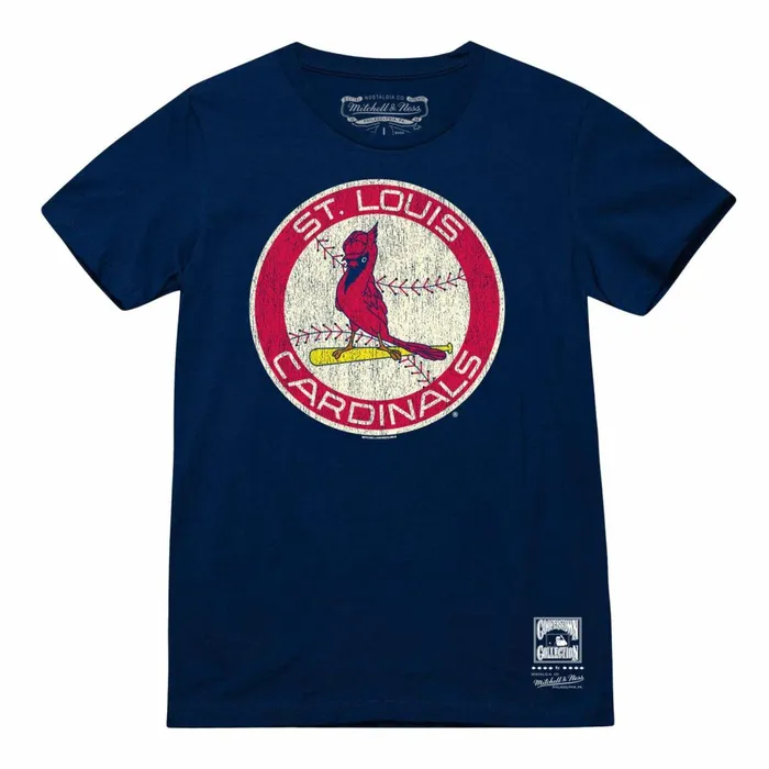 Men039s MLB Mitchell and Ness Under The Lights Tee St Louis Cardinals