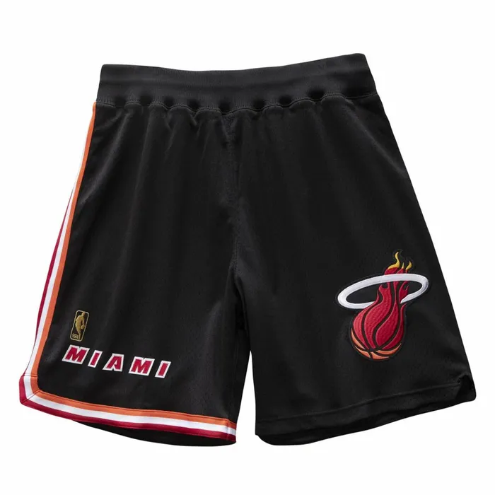 Men039s NBA Authentic Mitchell and Ness Authentic Shorts Miami Heat 199697